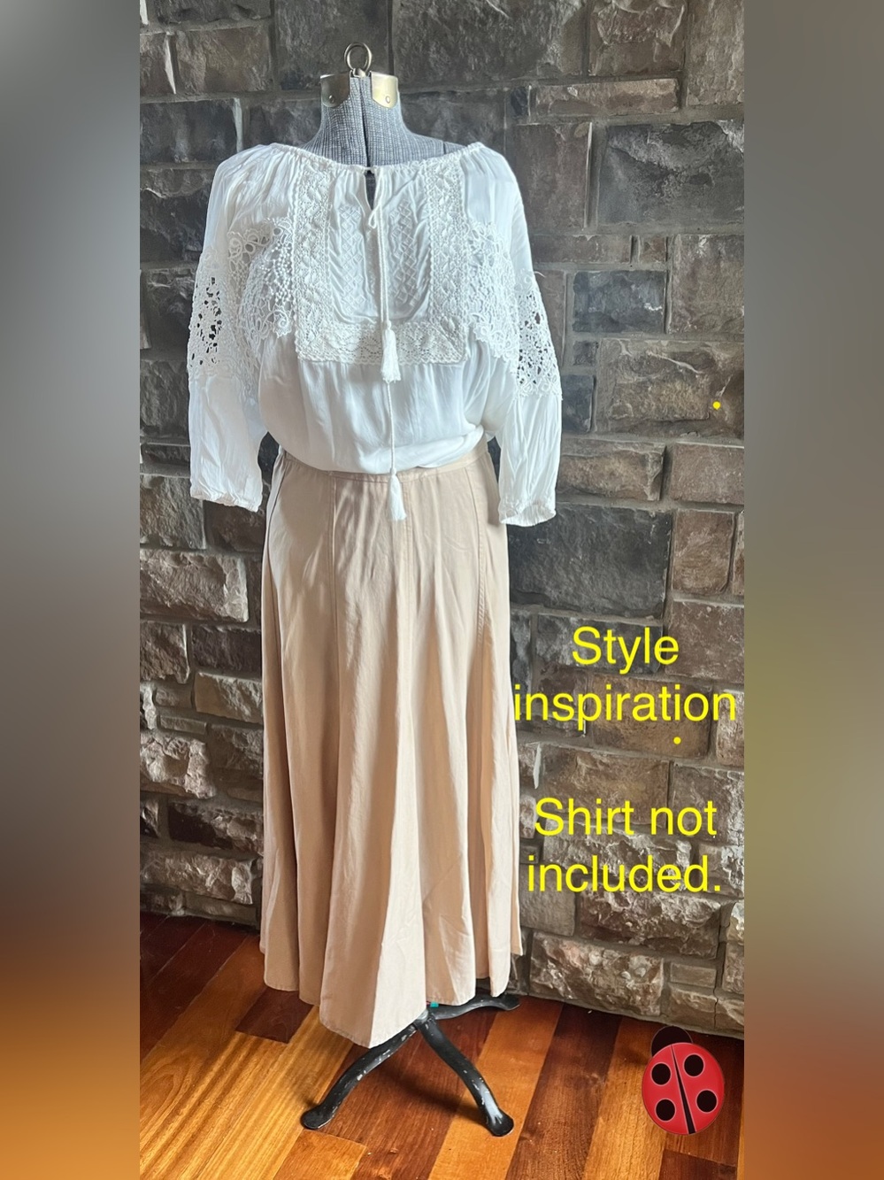 Coldwater Creek Classic Tan Maxi Skirt - size 10